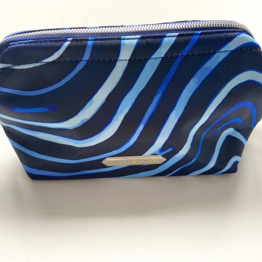 Aimee Kestenberg  Blue Streaks Cosmetic Zip Make-Up